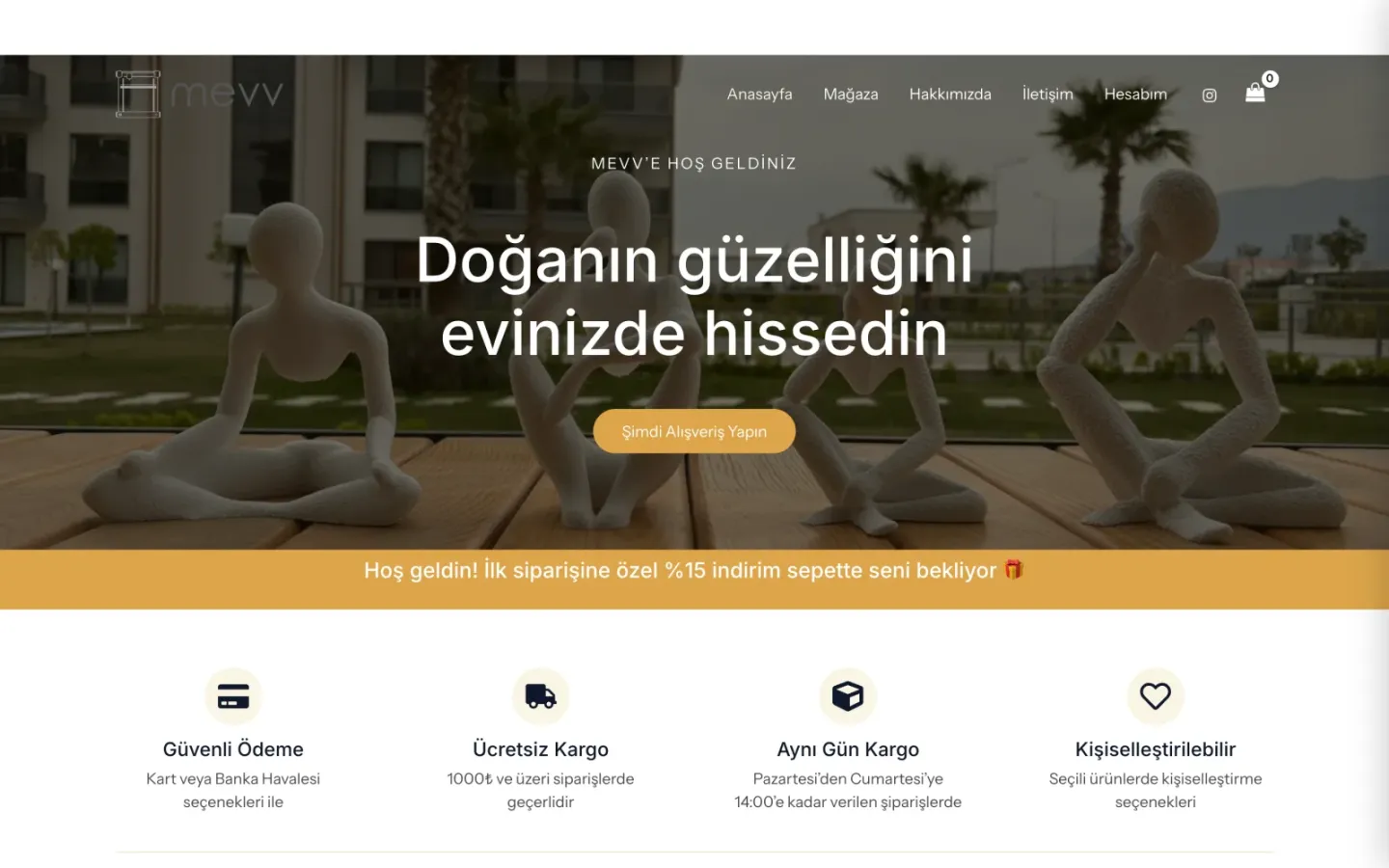 The mevvshop.com storefront, built with MevvBlocks